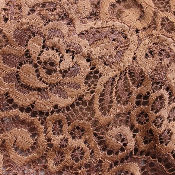 Zenana Camel Brown Seamless Stretch Lace  Bralette w/Removable Pads Bra Top S/M - Picture 4 of 16